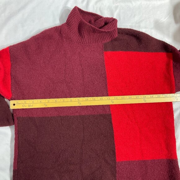 Cynthia Rowley XL Red Colorblock Sweater - Picture 6 of 8